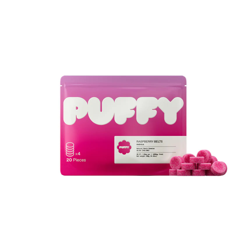 Puffy Gummy - 20-Piece Gummy Pack 25mg:25mg - Indica