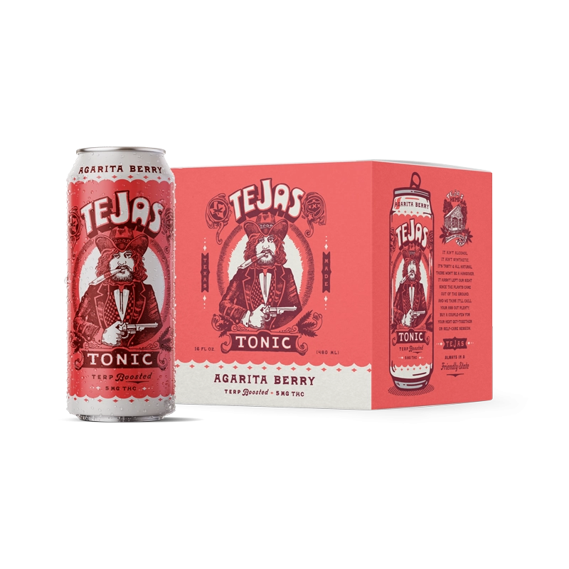 25mg:5mg (CBD:THC) Tejas Tonic Soda - Agarita Berry