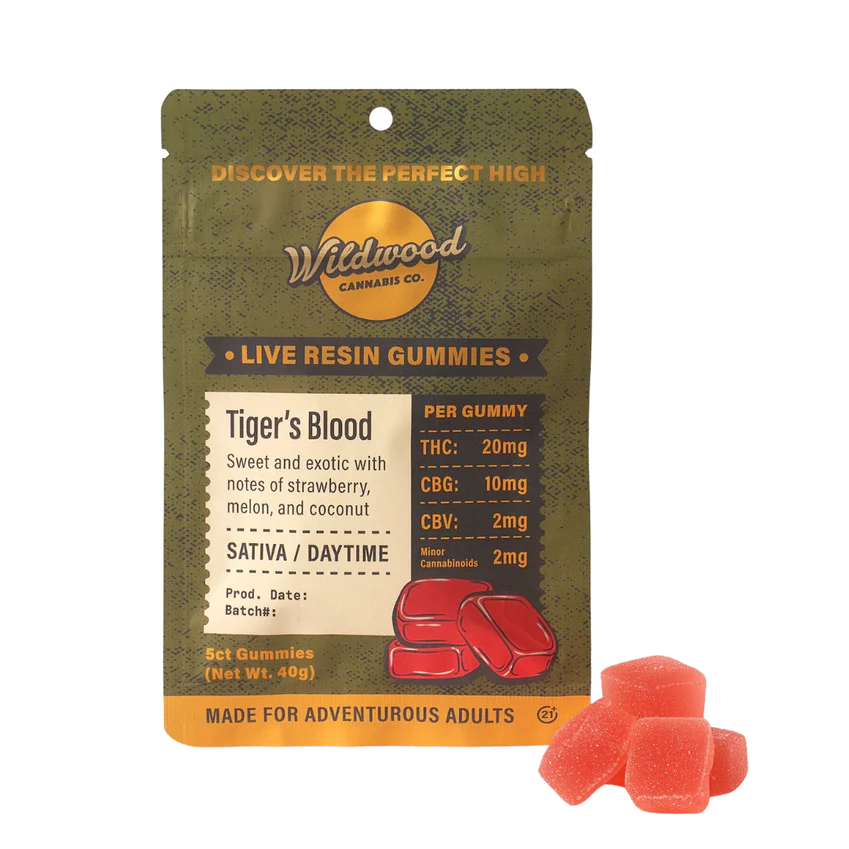 Wildwood Gummy - 100mg Live Resin Gummy 5-Piece Pack - Sativa