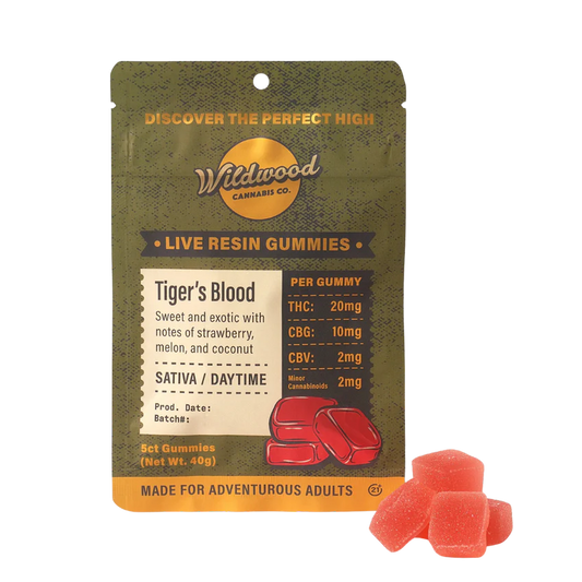 Wildwood Gummy - 100mg Live Resin Gummy 5-Piece Pack - Sativa